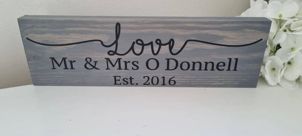 Personalised Wedding Sign for Couple