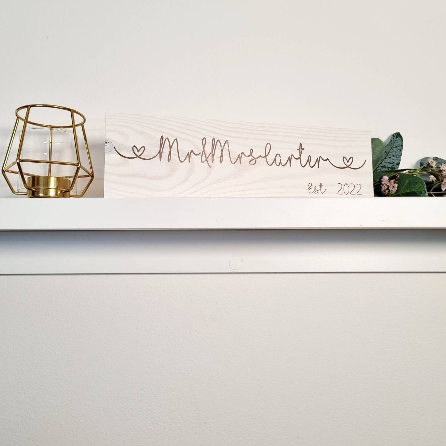 Rustic Wooden Mr & Mrs Sign – Handmade Couple Gift and Wedding & Anniversary Decor