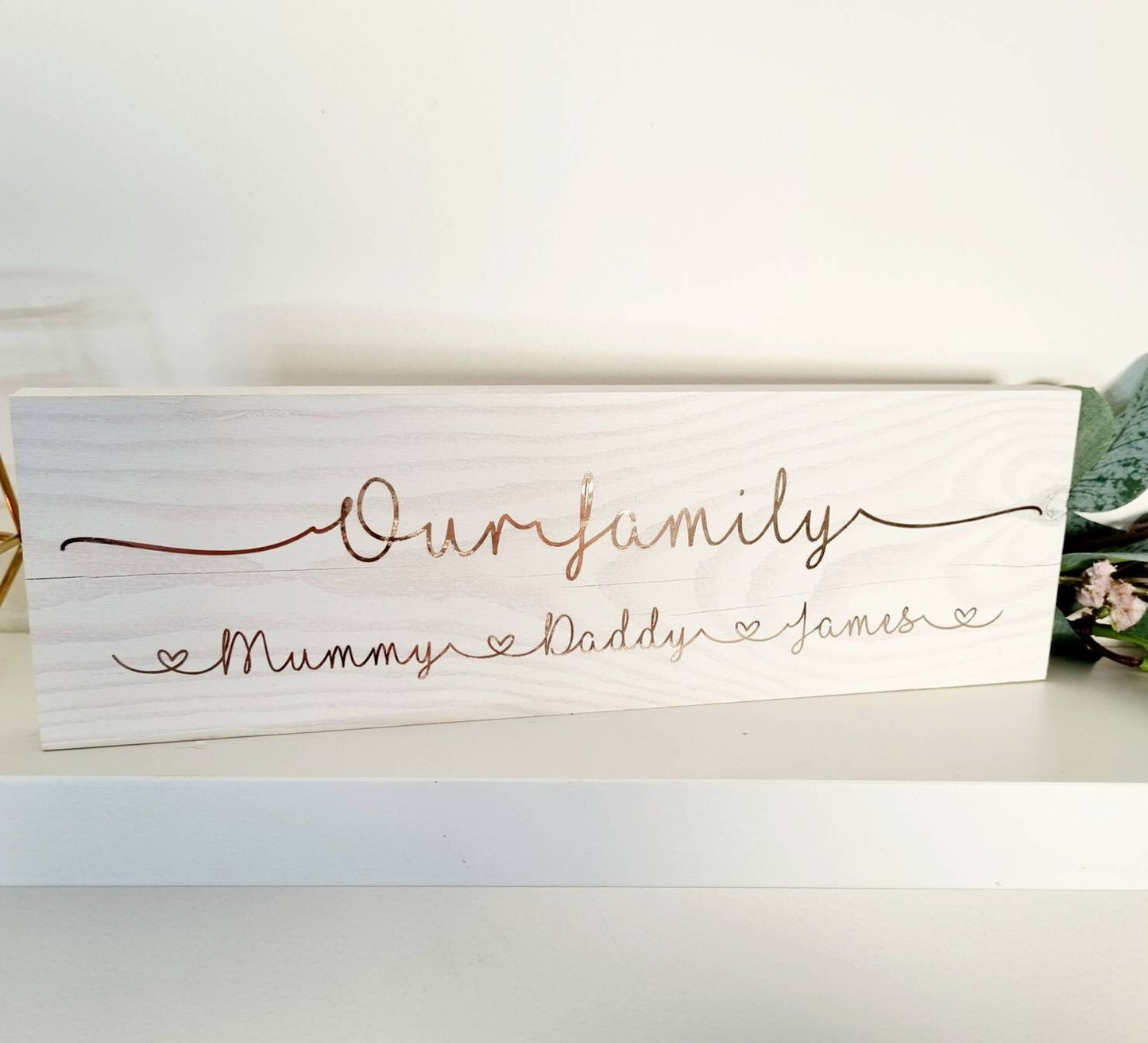 Personalised Our Family Name Sign