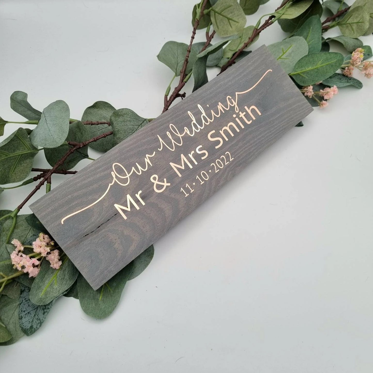 Personalised Our wedding Mr and Mrs wedding sign, Mr and Mr sign, Mrs and Mrs sign
