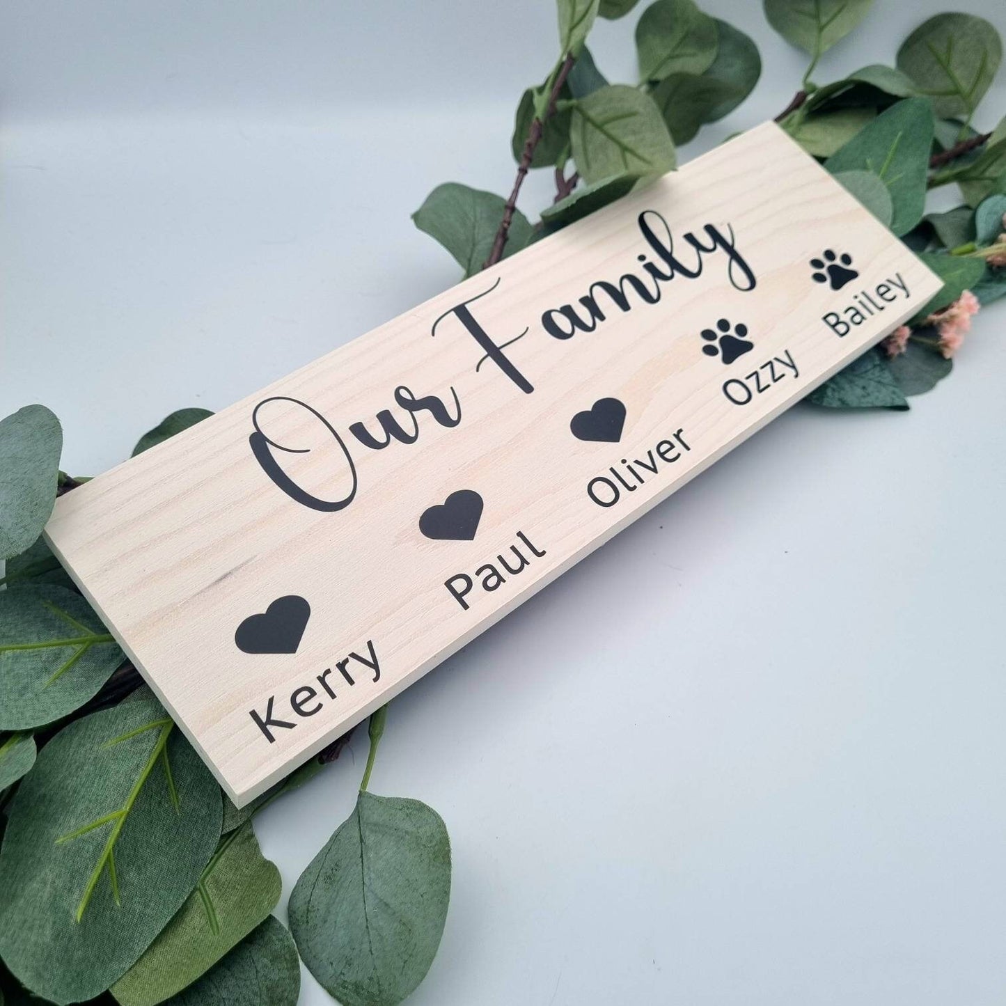 Our Family Personalised Name Sign