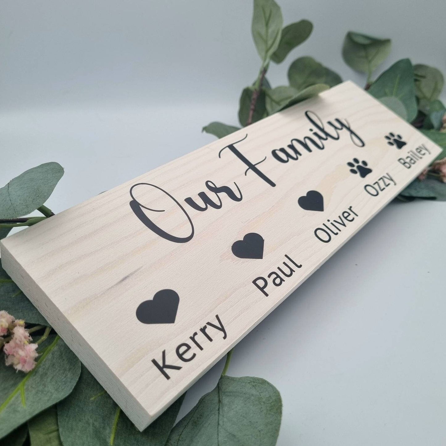 Our Family Personalised Name Sign