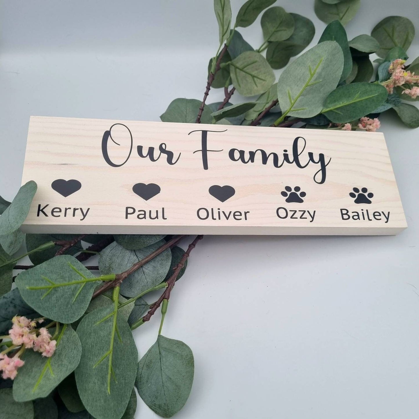 Our Family Personalised Name Sign