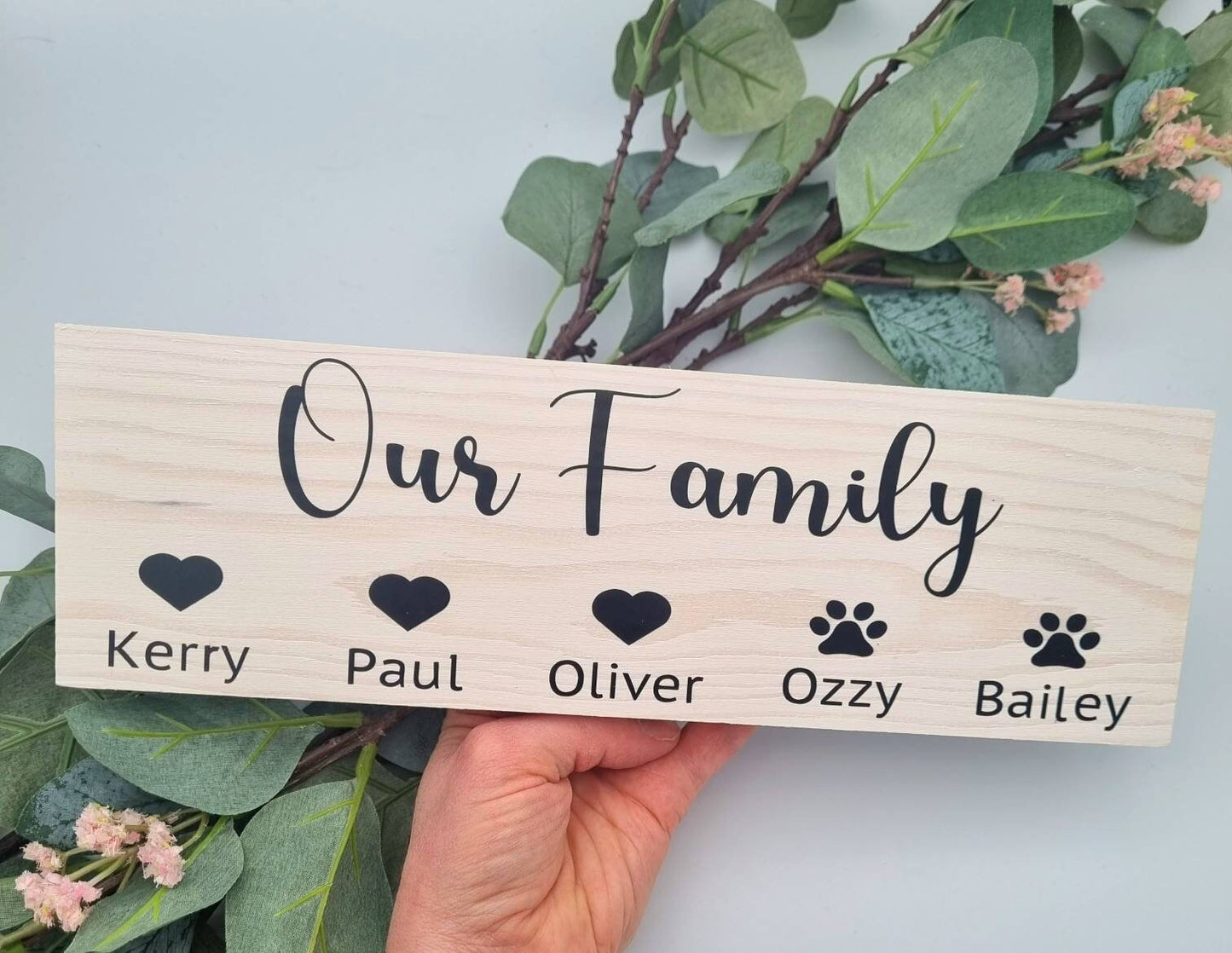 Our Family Personalised Name Sign