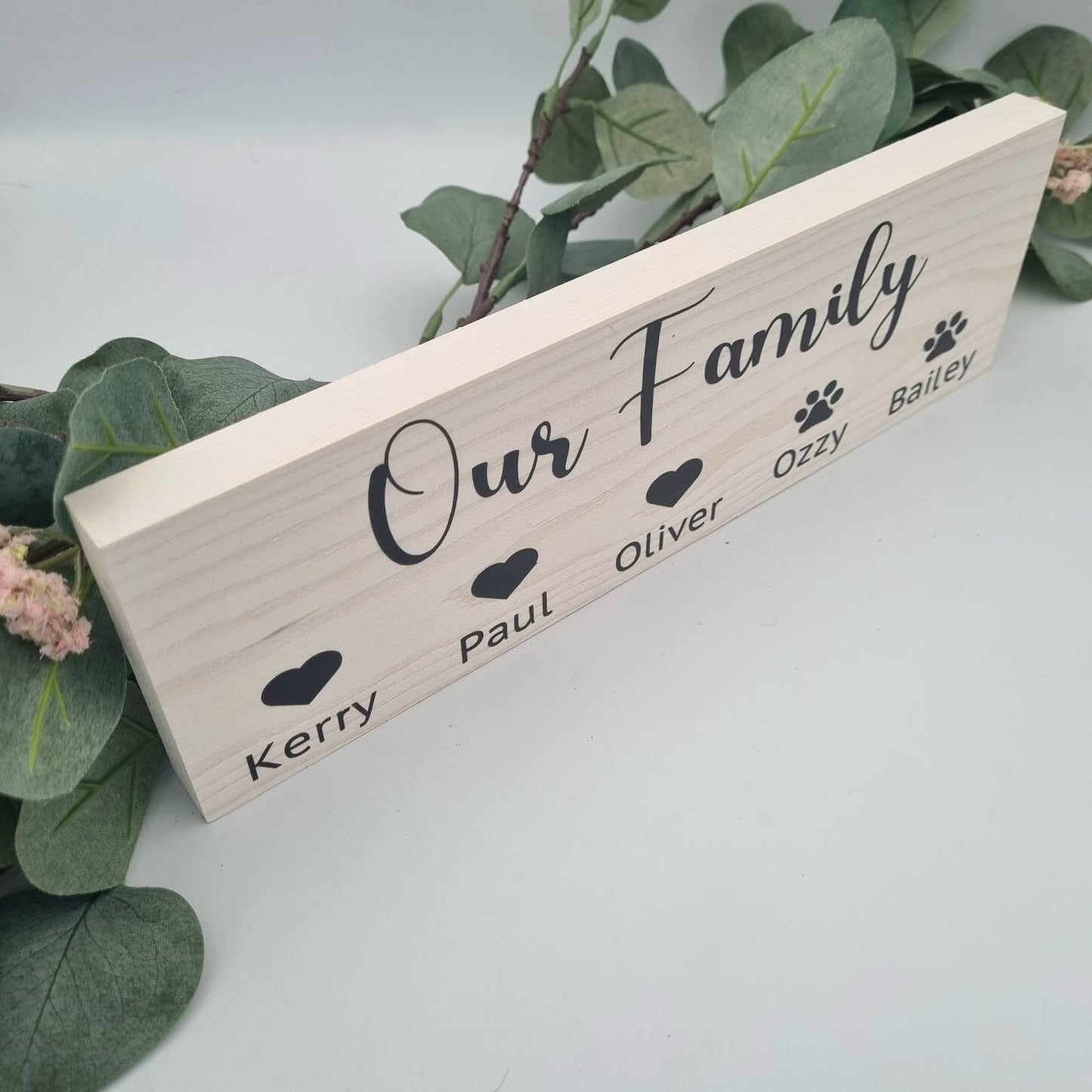 Our Family Personalised Name Sign