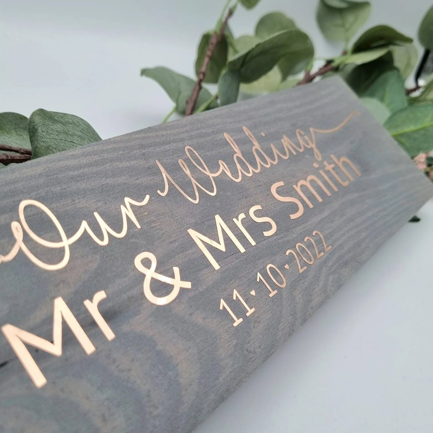 Personalised Our wedding Mr and Mrs wedding sign, Mr and Mr sign, Mrs and Mrs sign