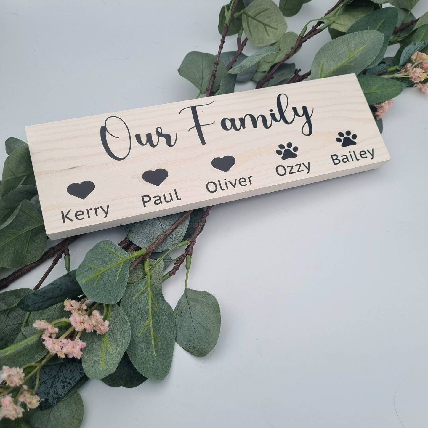 Our Family Personalised Name Sign