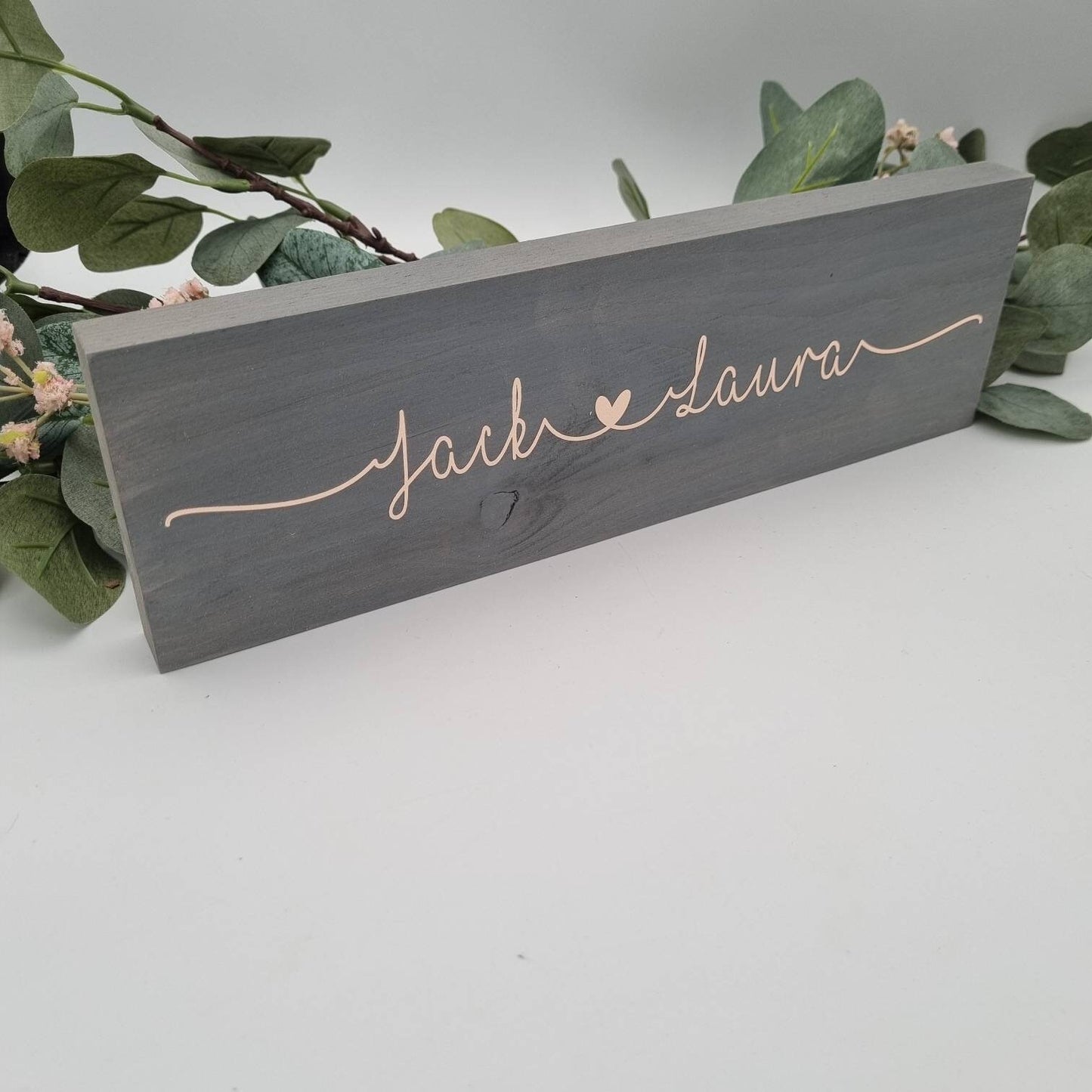 Couples Name Personalised Wooden Sign