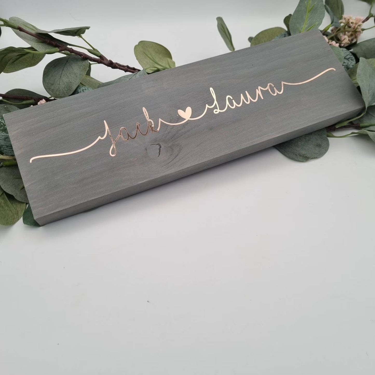 Couples Name Personalised Wooden Sign