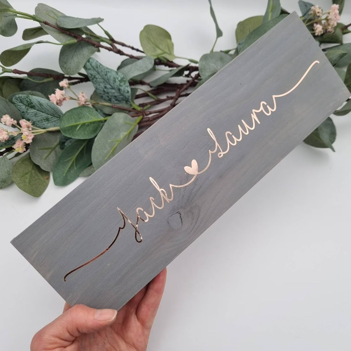 Couples Name Personalised Wooden Sign