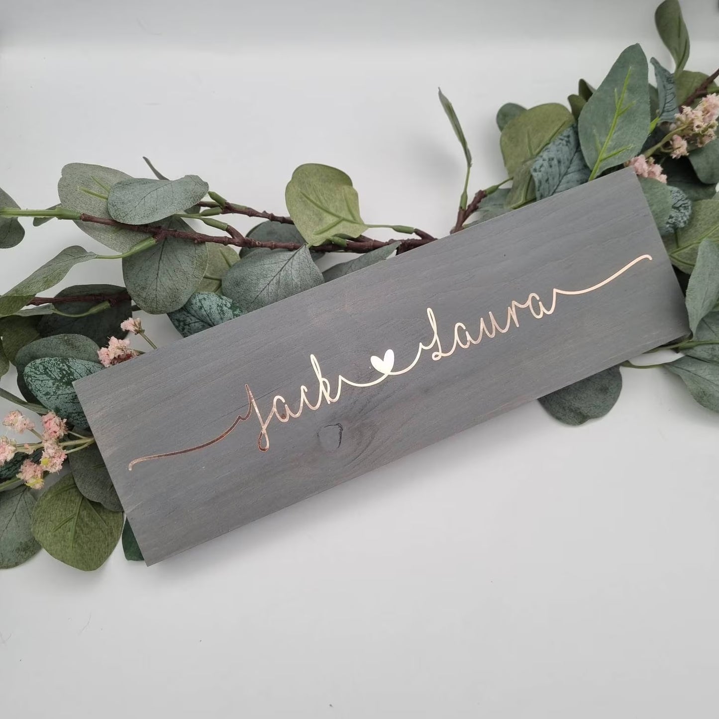 Couples Name Personalised Wooden Sign