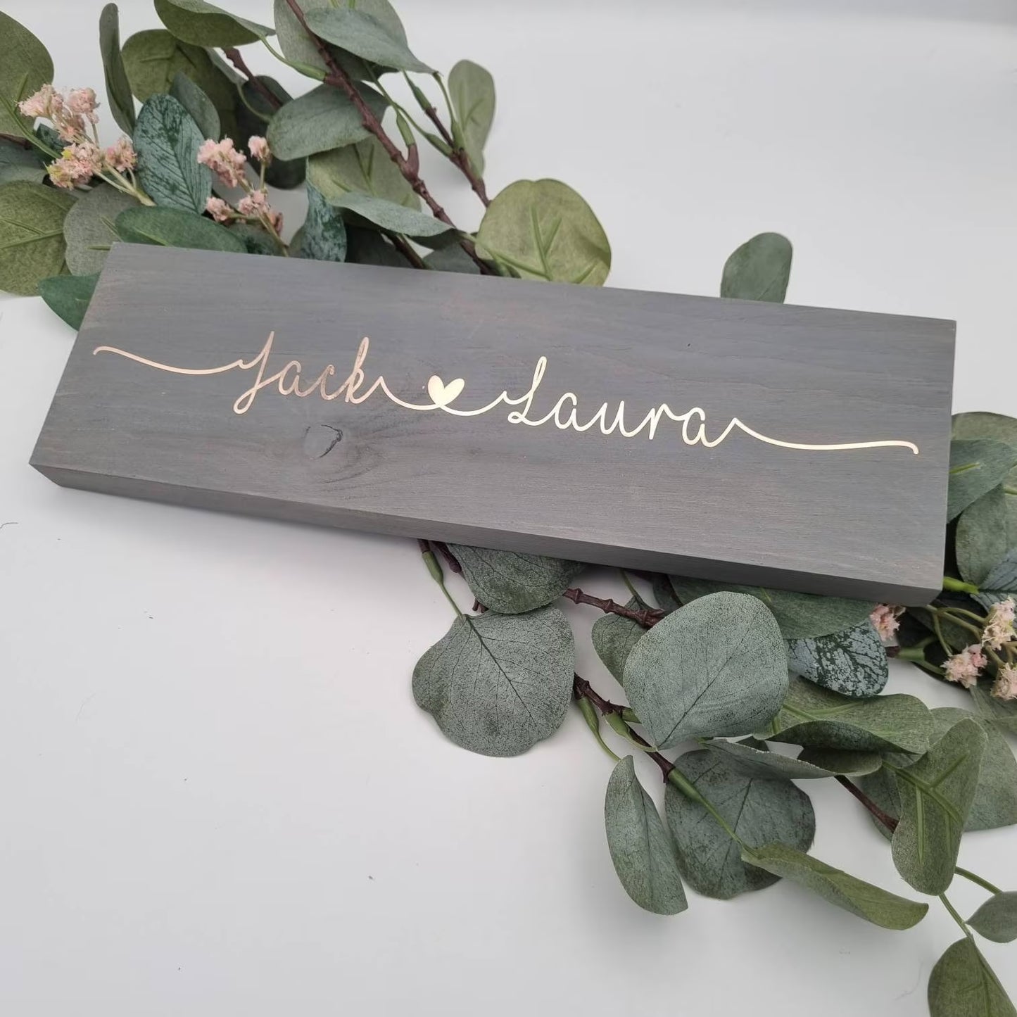 Couples Name Personalised Wooden Sign