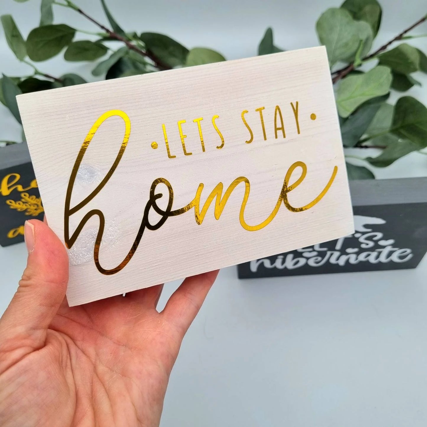 Autumn Home Decor Mini Signs For Tiered Tray and Shelf Decor