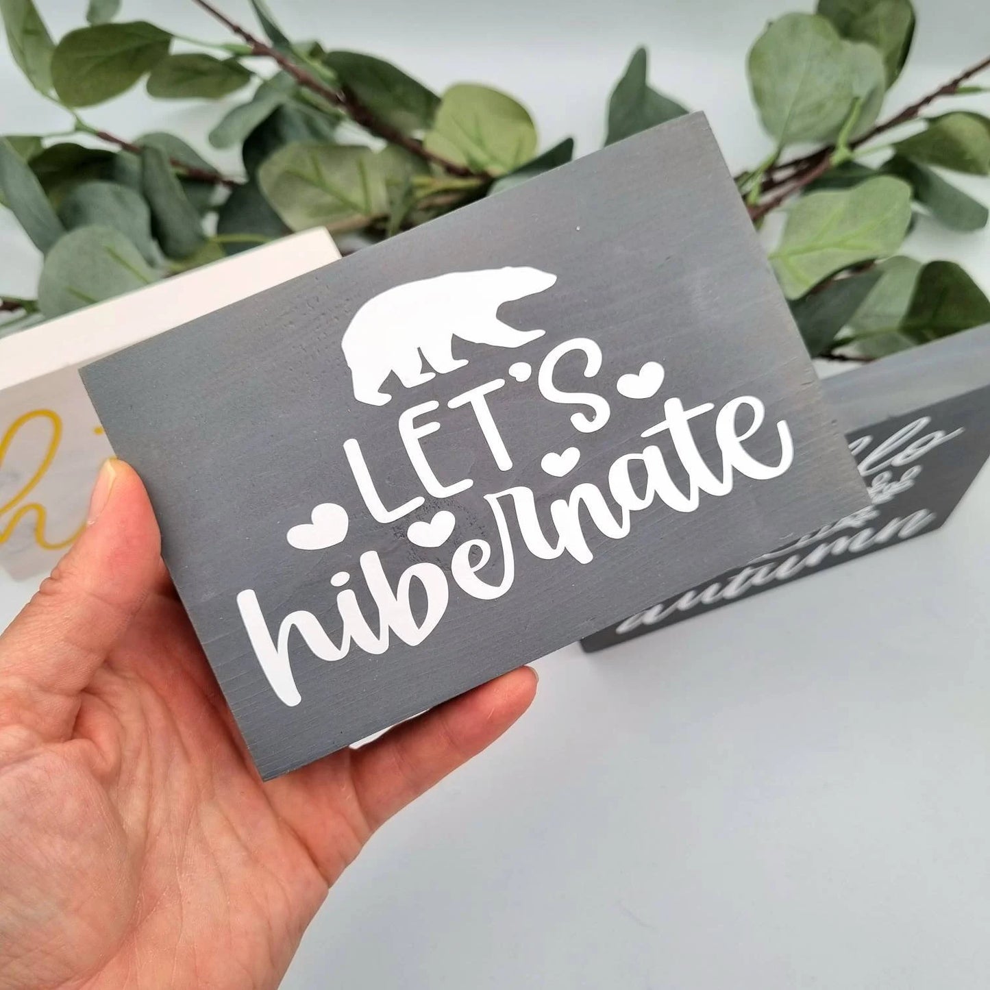 Autumn Home Decor Mini Signs For Tiered Tray and Shelf Decor