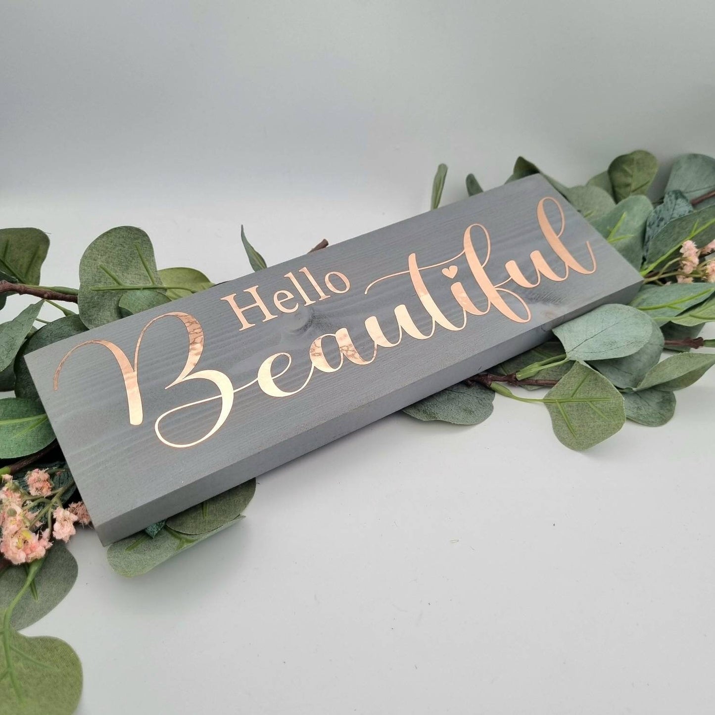 Hello Beautiful Wooden Sign for Home Decor