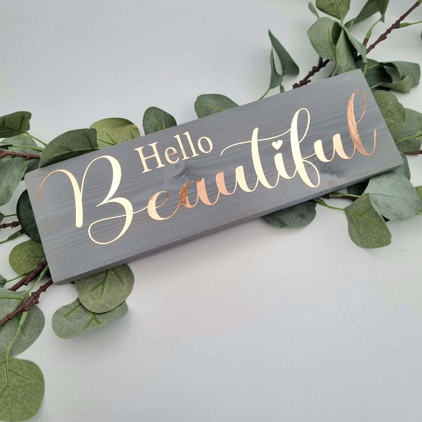 Hello Beautiful Wooden Sign for Home Decor