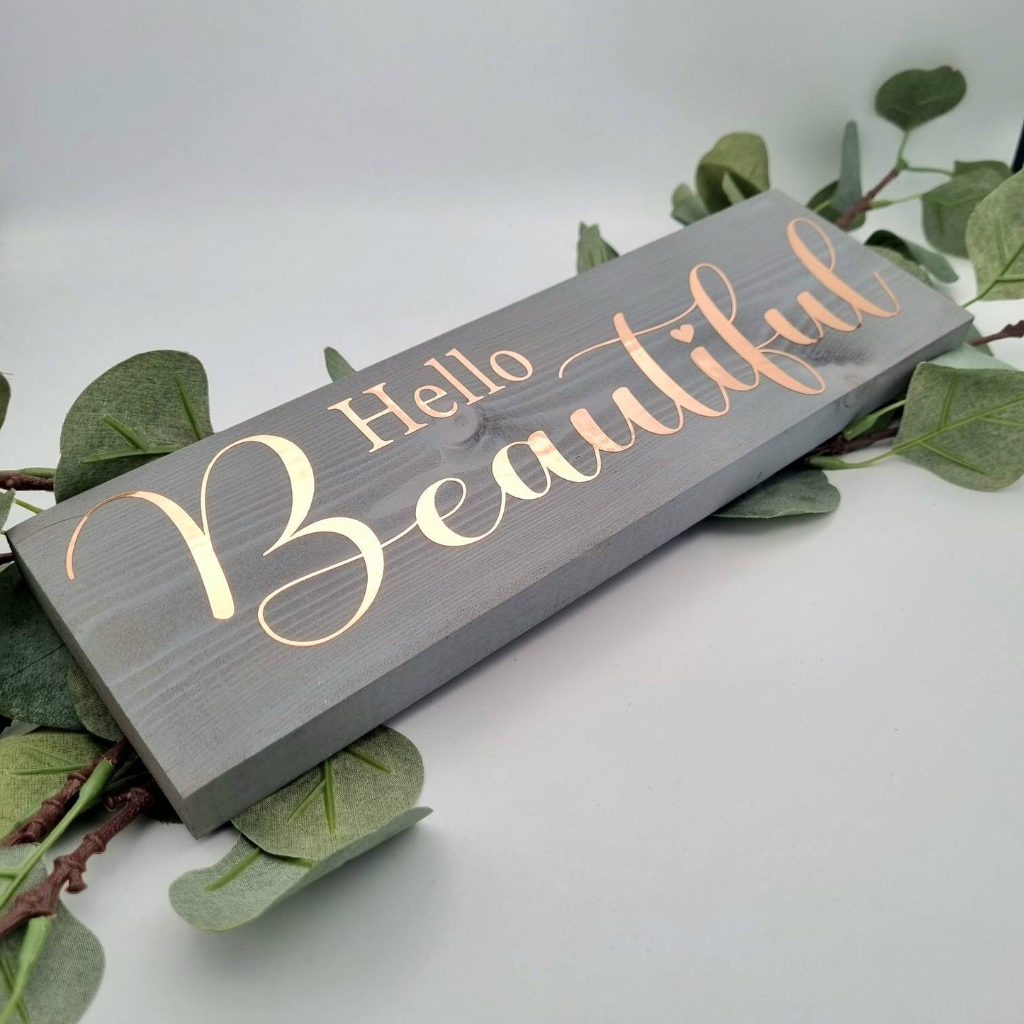 Hello Beautiful Wooden Sign for Home Decor