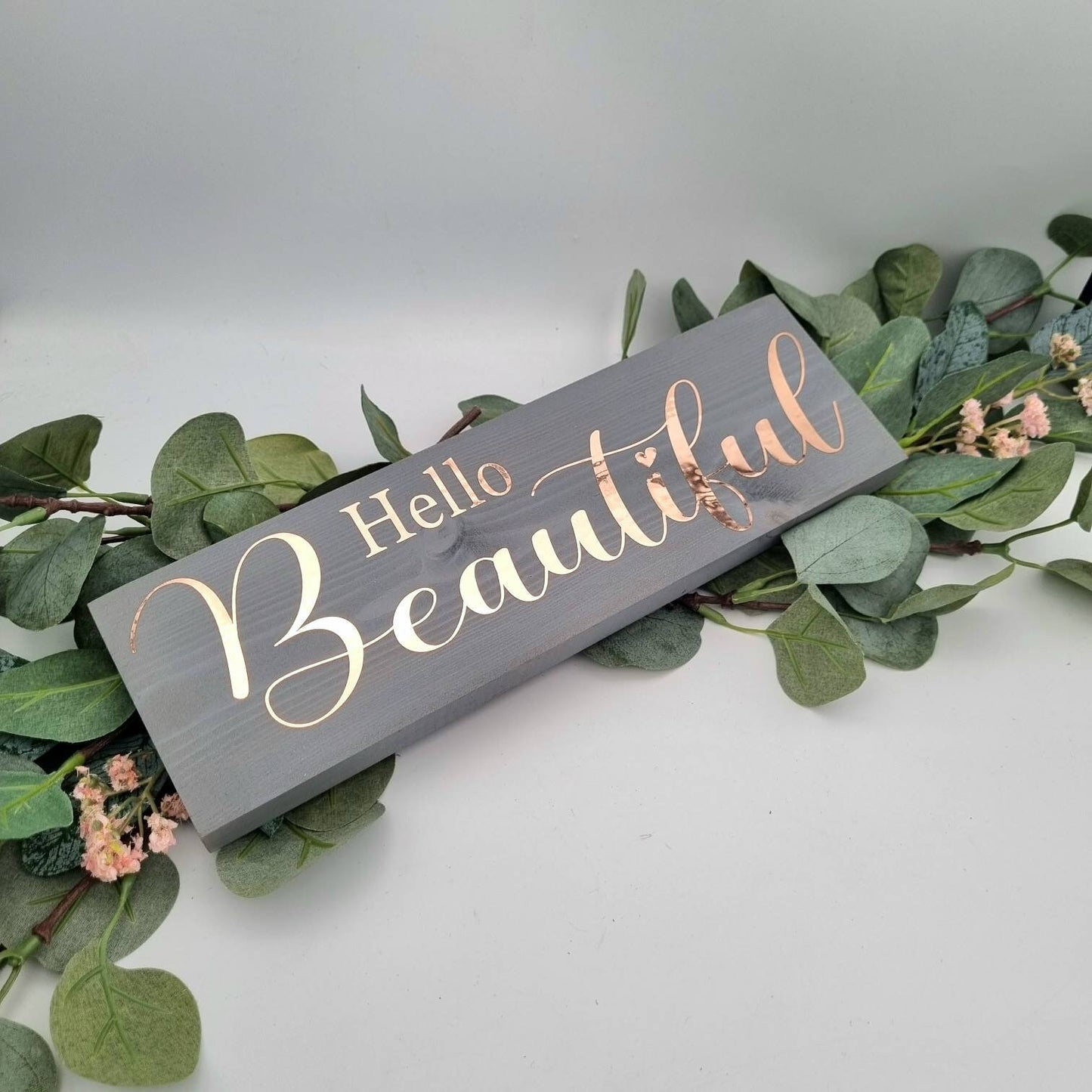 Hello Beautiful Wooden Sign for Home Decor