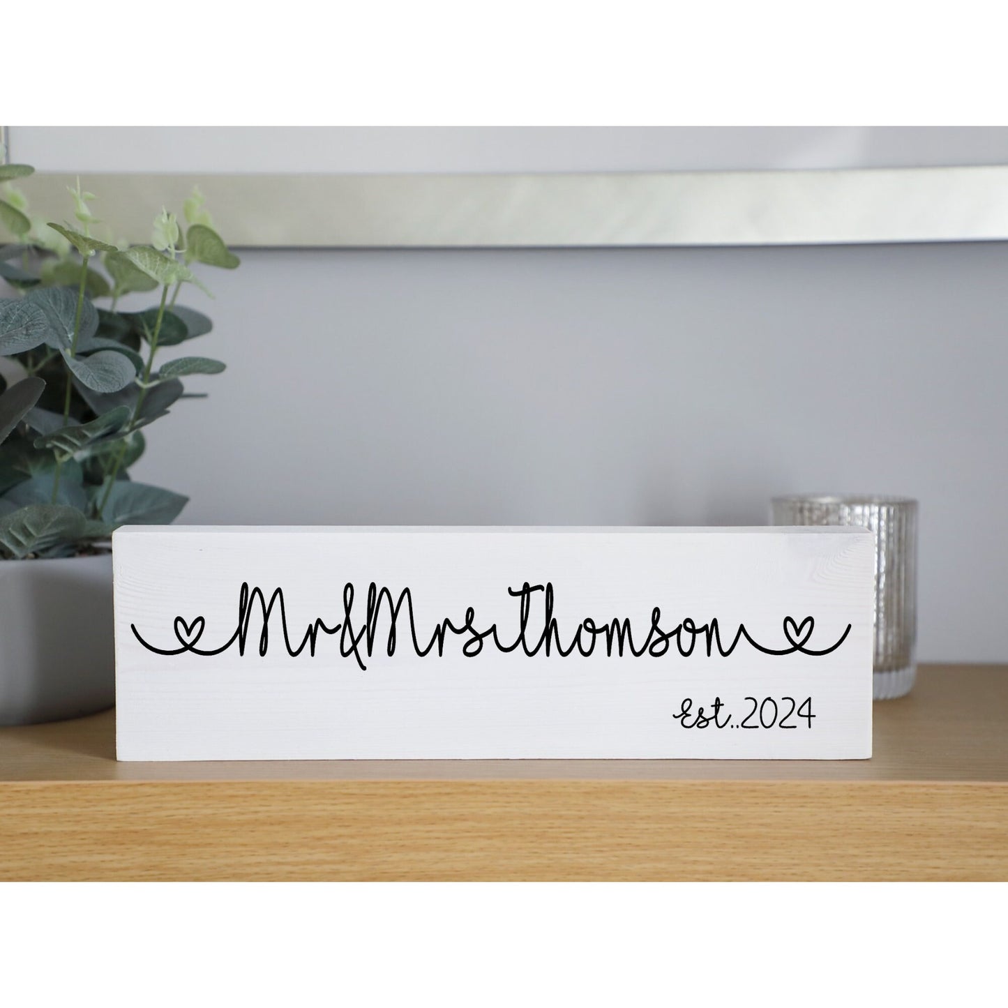 Mr and Mrs Sign Personalised Sign, 5th Wedding Anniversary Gift