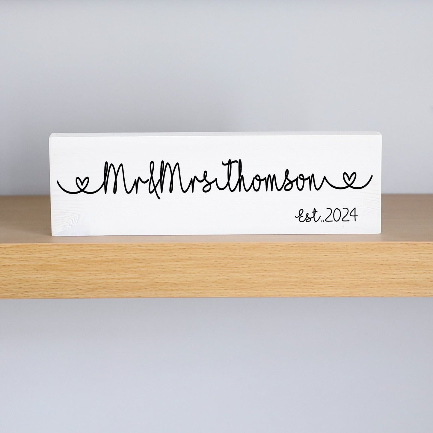 Mr and Mrs Sign Personalised Sign, 5th Wedding Anniversary Gift