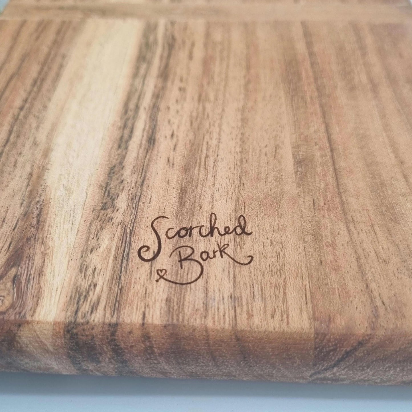 Personalised Engraved Acacia Rustic Wood Serving or Chopping Board - Add your own wording
