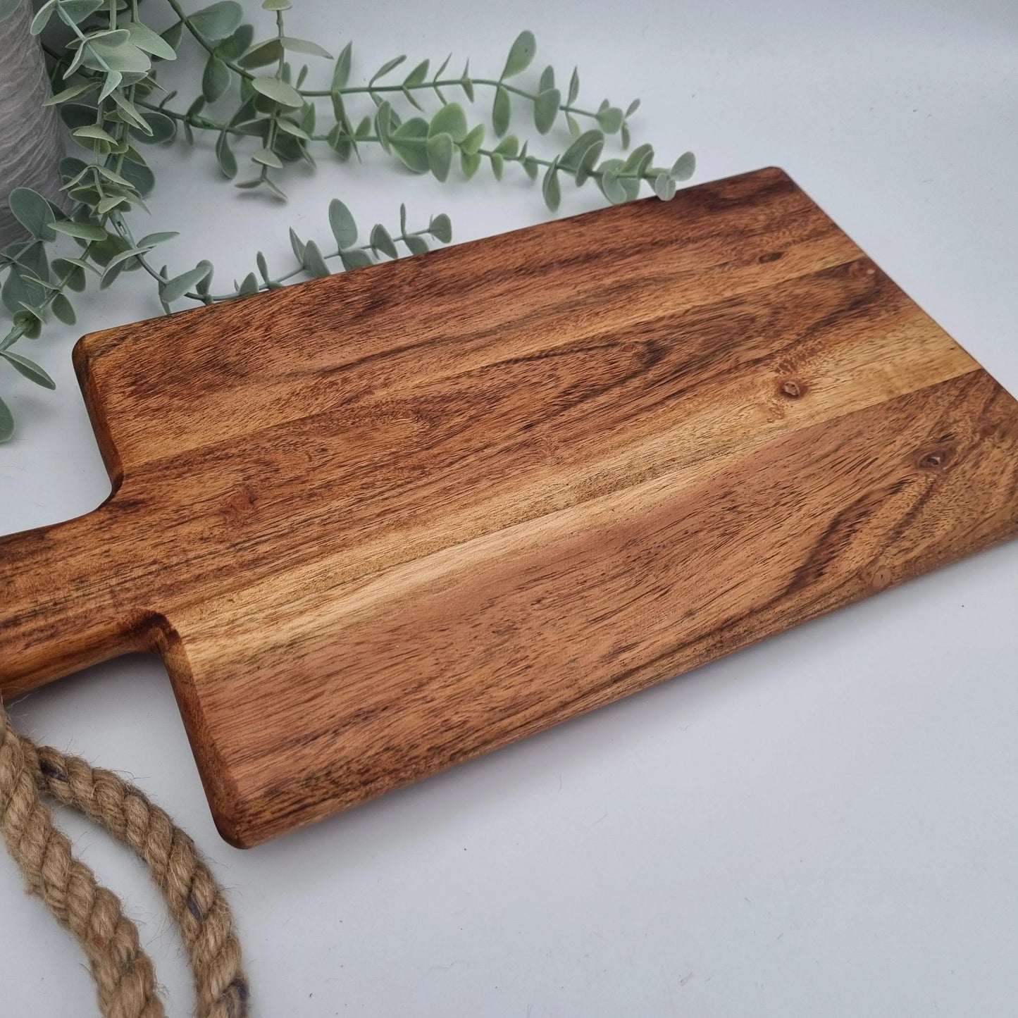 Personalised Engraved Acacia Rustic Wood Serving Board or Chopping Board, Charcuterie Board - Add your own wording
