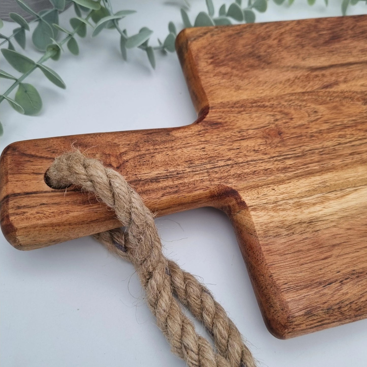 Personalised Engraved Acacia Rustic Wood Serving Board or Chopping Board, Charcuterie Board - Add your own wording