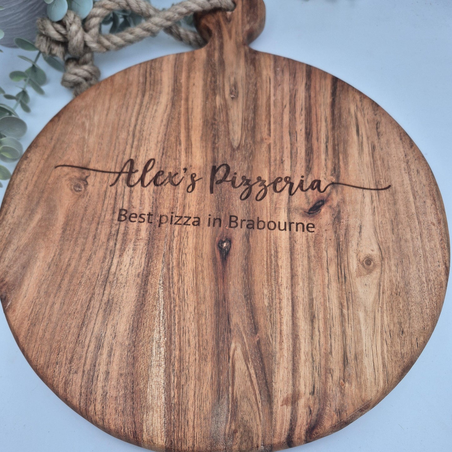 Personalised Engraved Rustic Acacia Wooden Cutting Board