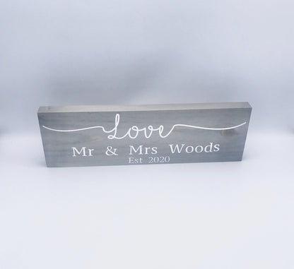 Personalised Wedding Sign for Couple