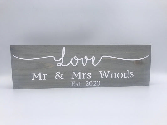 Personalised Wedding Sign for Couple