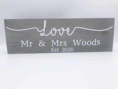 Personalised Wedding Sign for Couple