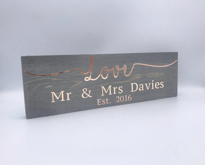 Personalised Wedding Sign for Couple