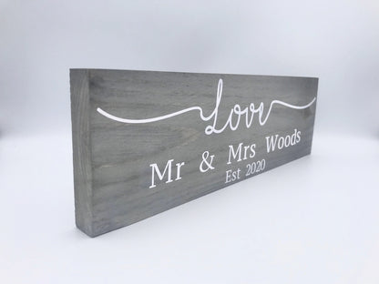 Personalised Wedding Sign for Couple