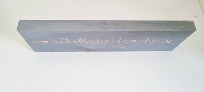 Wooden Personalised Family Name Sign