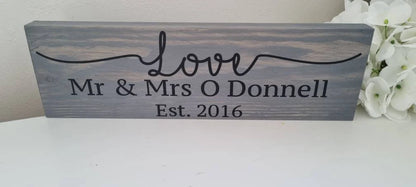 Personalised Wedding Sign for Couple