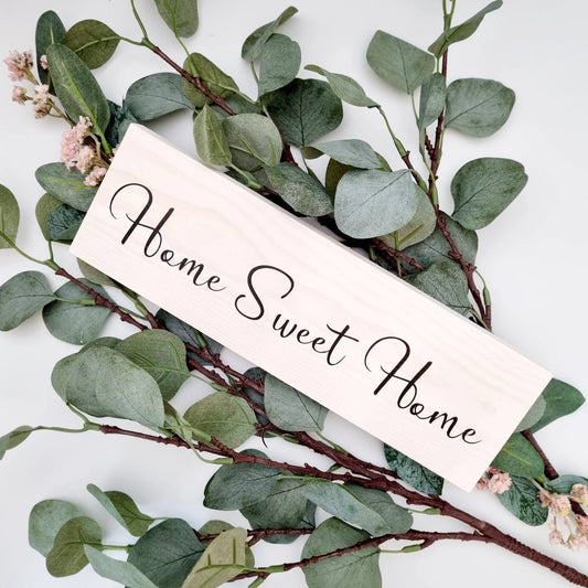 Customised Home Sweet Home Wooden Sign