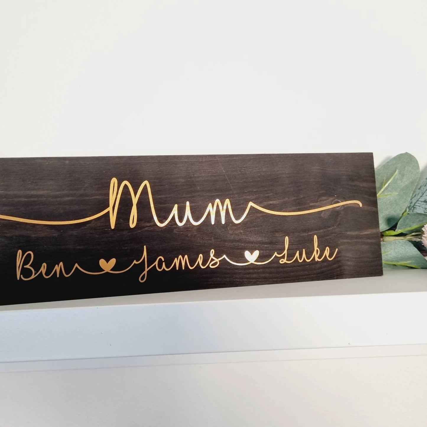 Personalised Family Name Sign, Beautiful Gift for Mum.