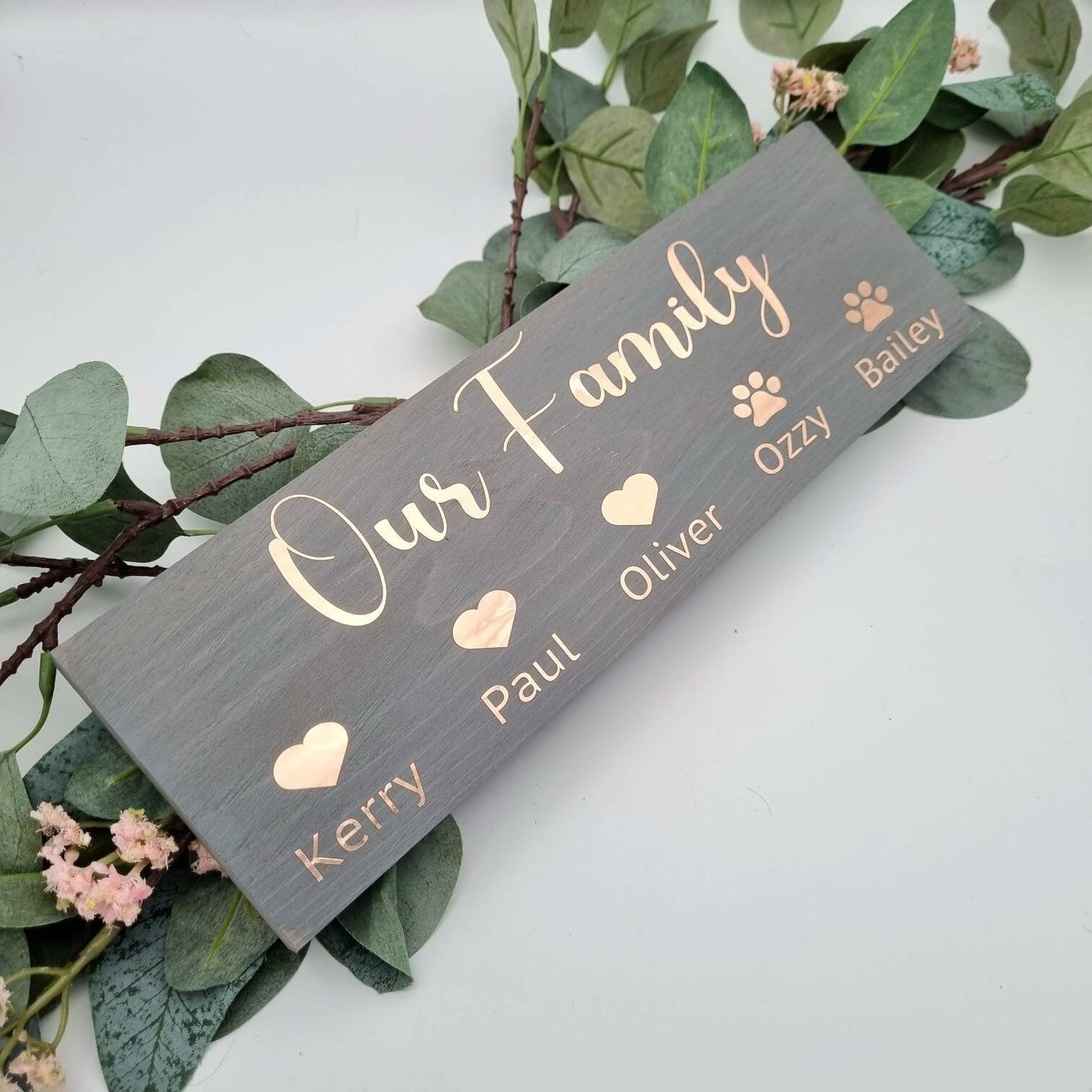 Personalised Wood Sign Our Family