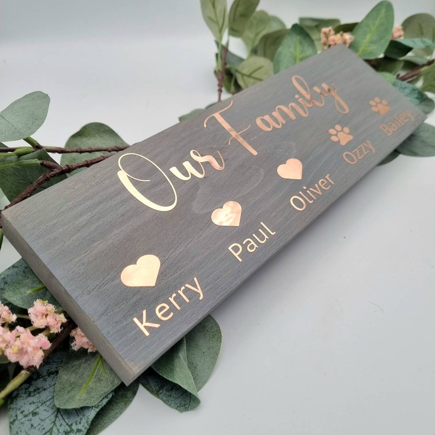 Personalised Wood Sign Our Family