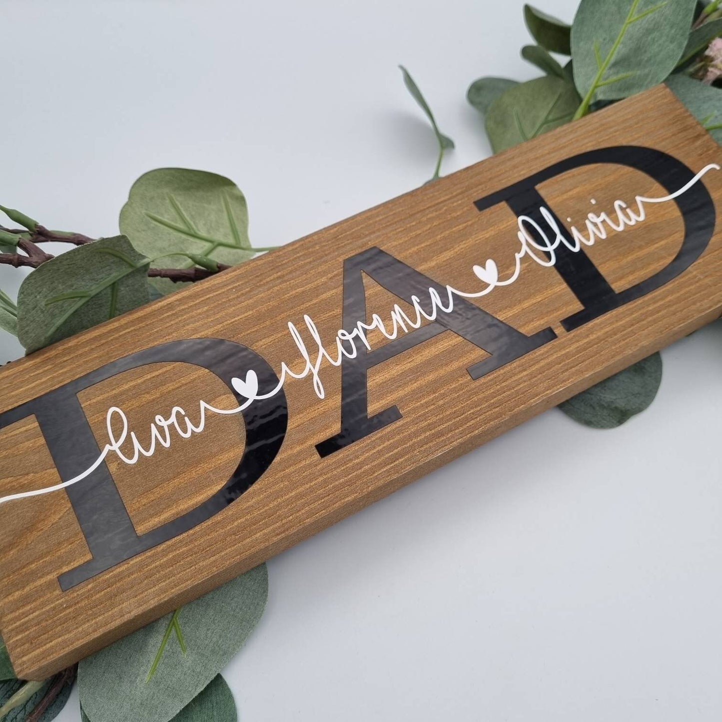 Personalised Dad Sign with Children's Names
