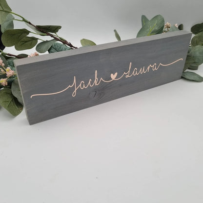 Personalised Wooden Family Name sign