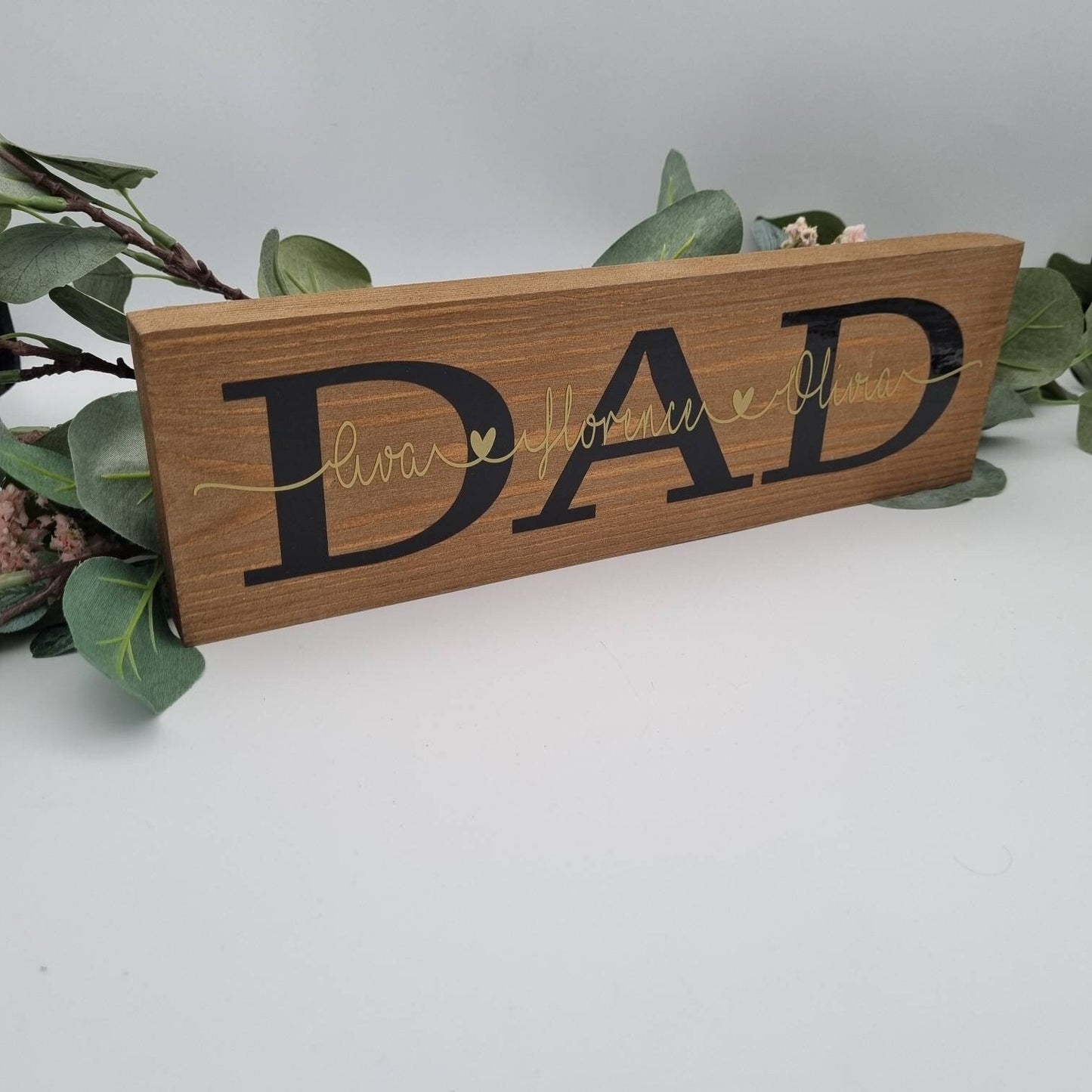 Personalised Dad Sign with Children's Names