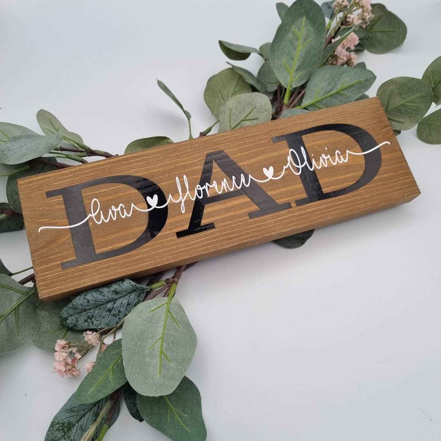 Personalised Dad Sign with Children's Names