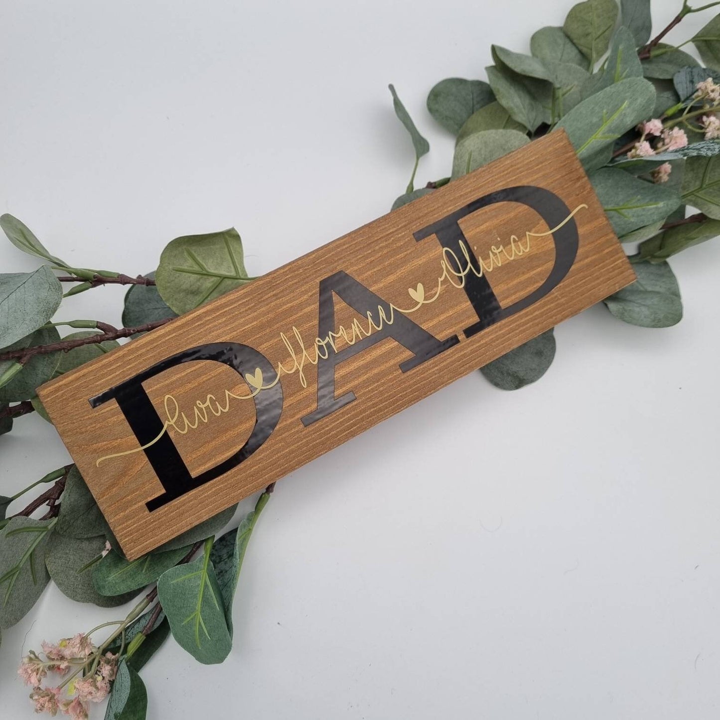Personalised Dad Sign with Children's Names