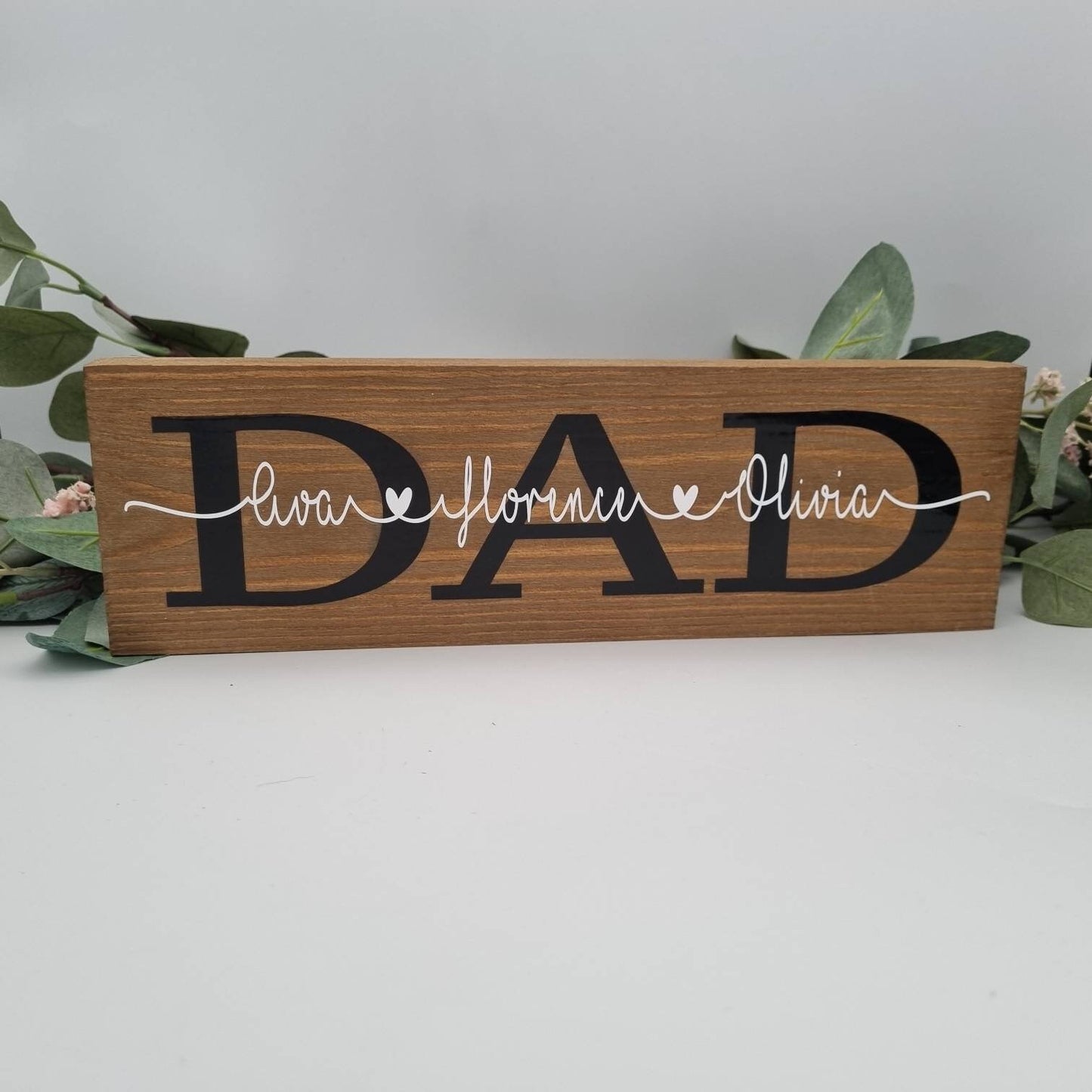 Personalised Dad Sign with Children's Names