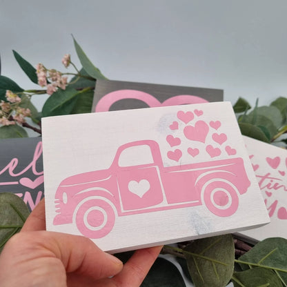 Valentines day wooden tiered tray mini sign decorations