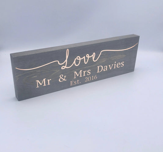 Personalised Wedding Sign for Couple