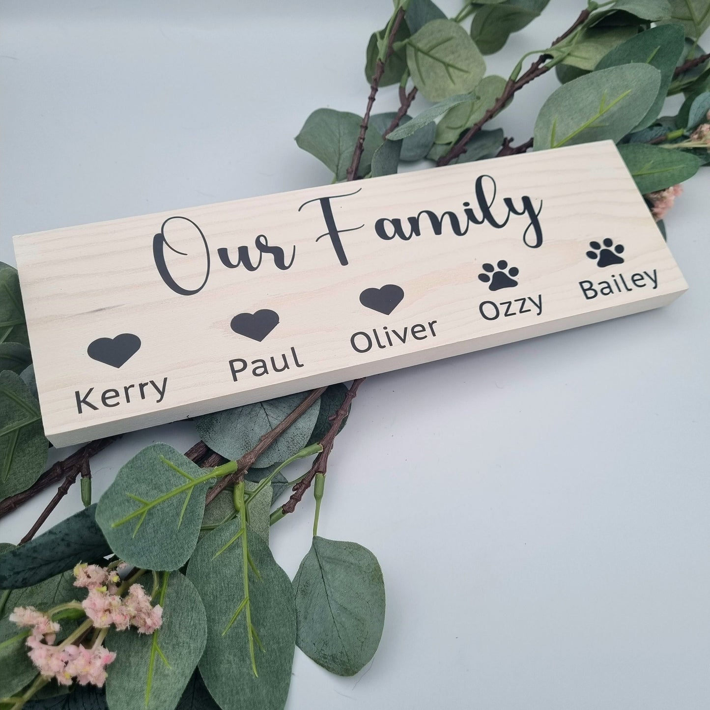 Personalised Wood Sign Our Family