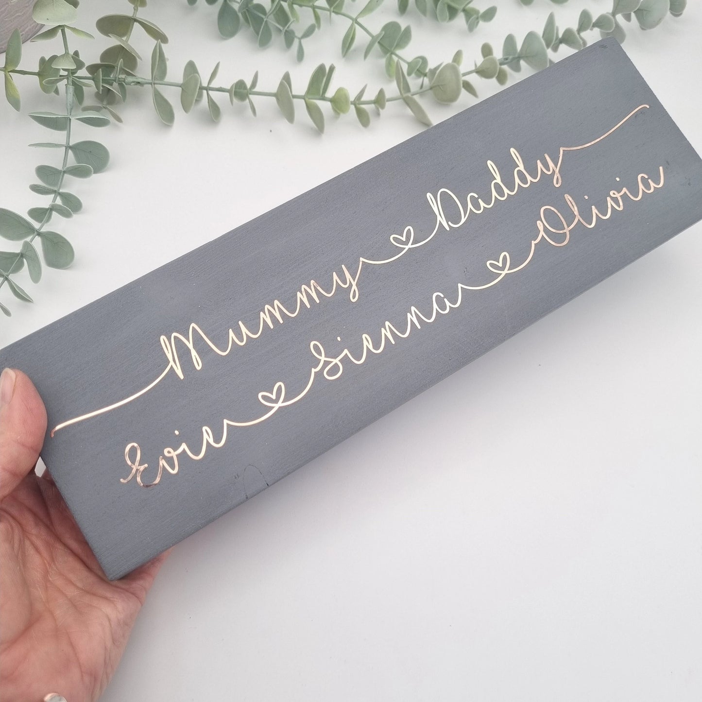 Personalised Wooden Family Name sign