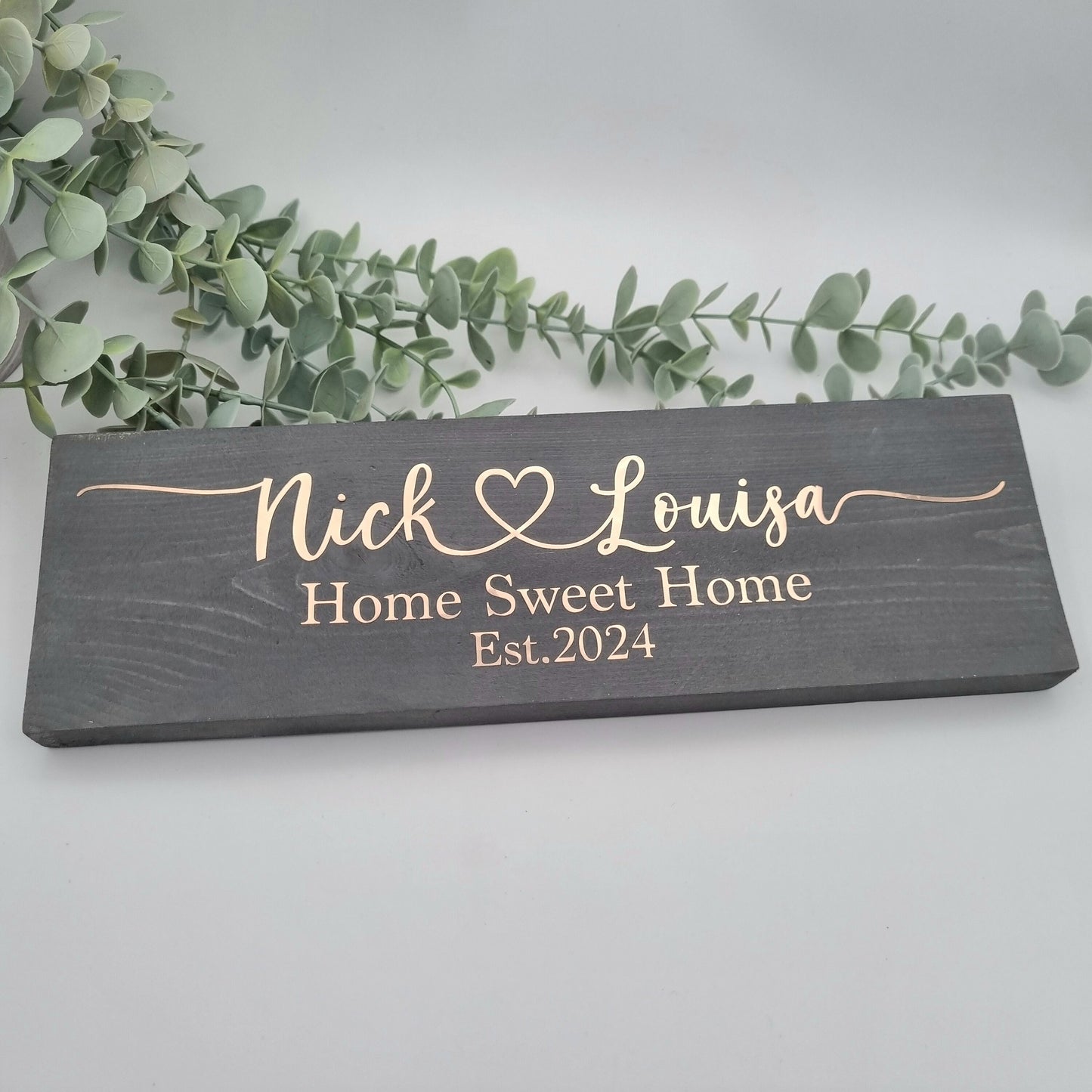 Home Sweet Home Personalised Wooden Sign
